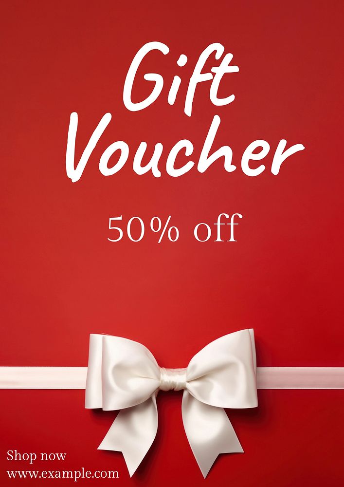 Gift voucher poster template and design