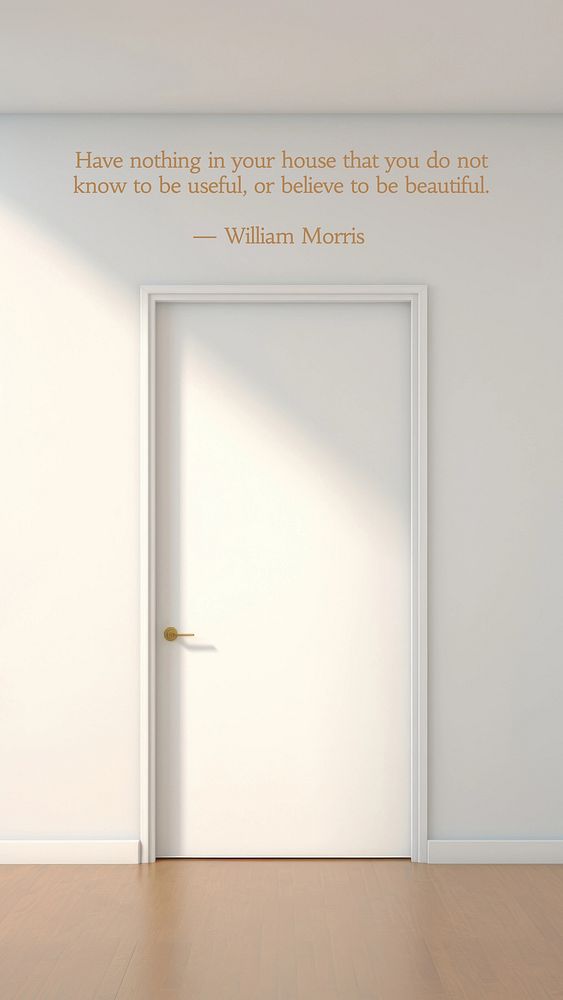 William Morris quote  mobile wallpaper template