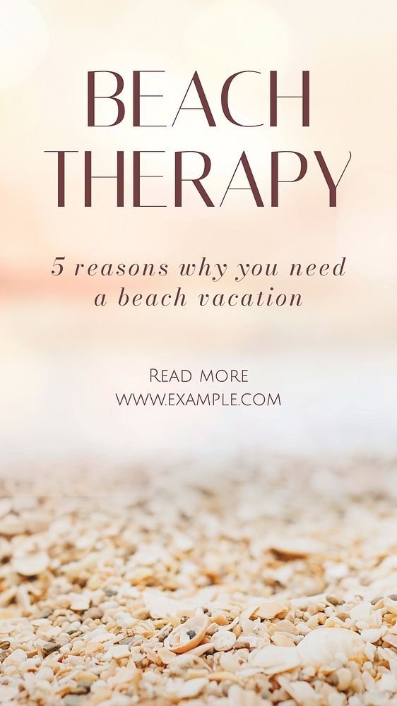 Beach therapy    Instagram story temple