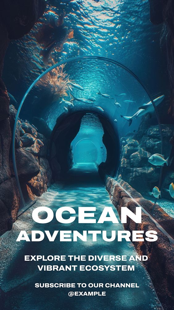 Ocean adventures Facebook story template