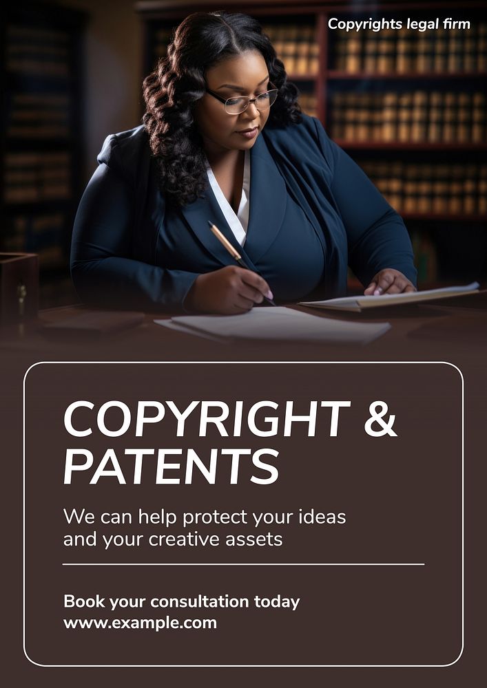 Law firm ad poster template and design