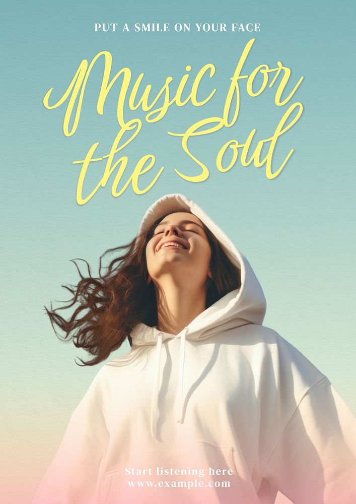 Soul music radio  poster template