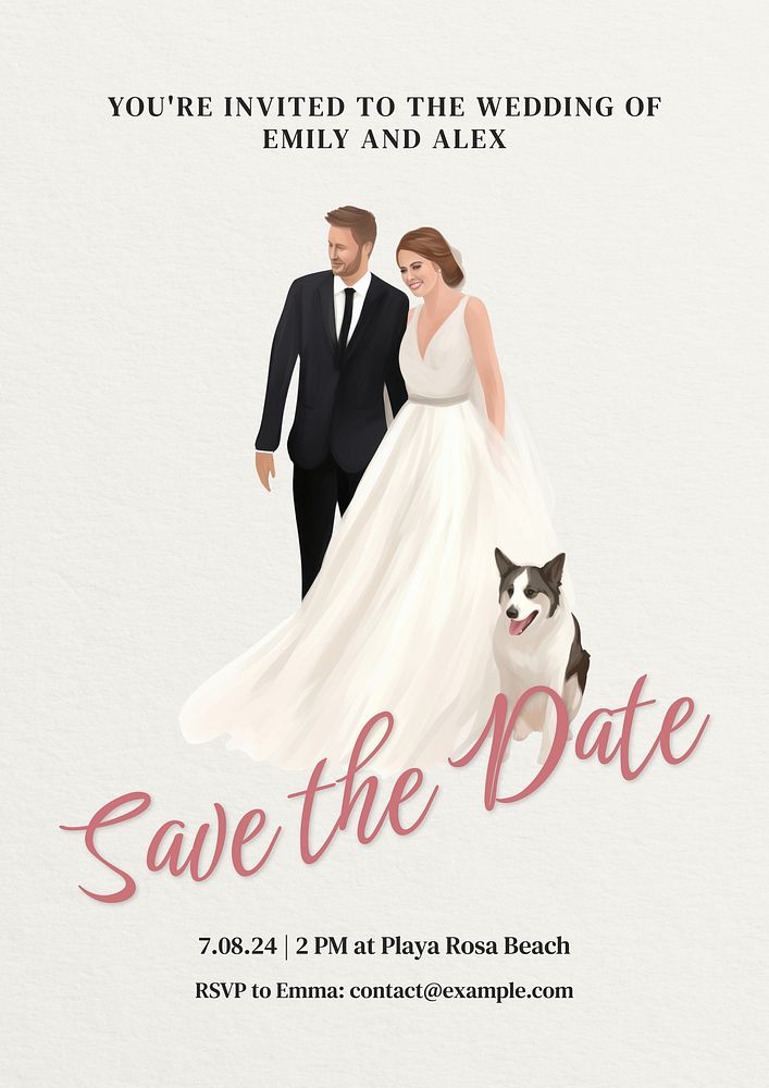 Save the date poster template