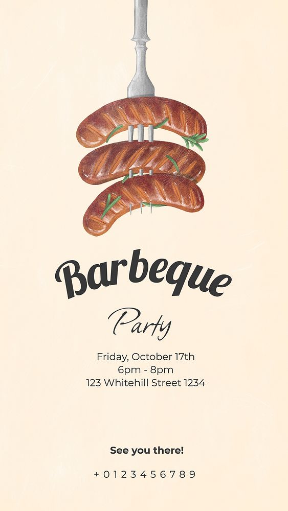 Barbeque party  Instagram story temple