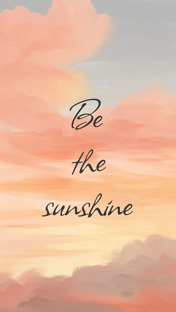 Be the sunshine Instagram story template