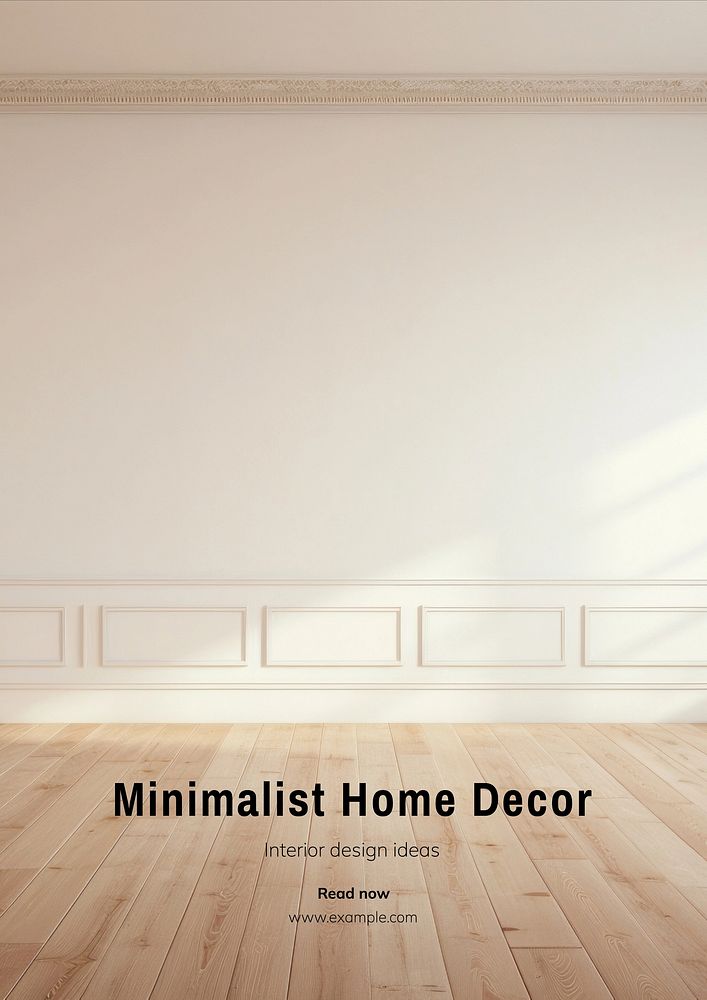 Minimalist home decor   poster template