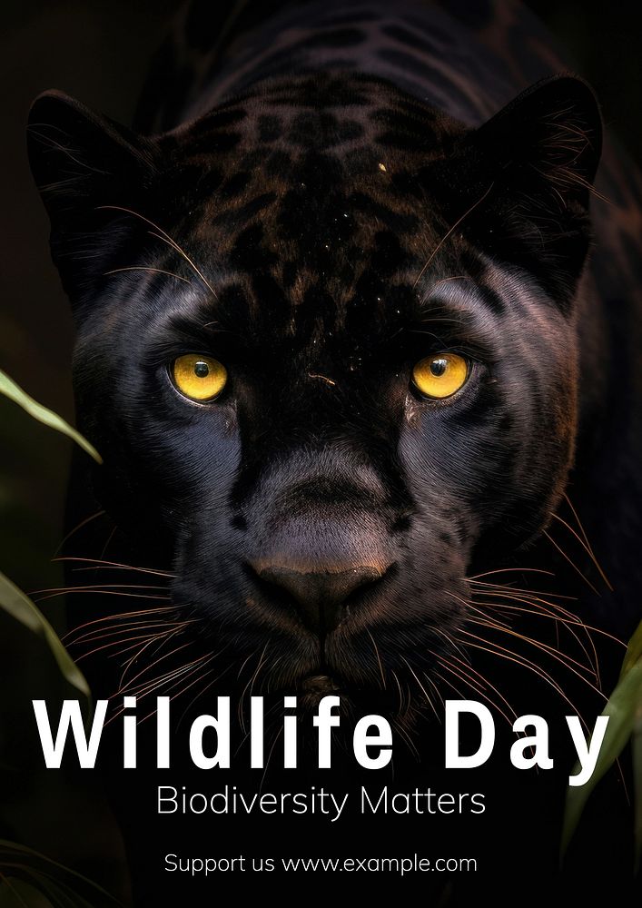 Wildlife day  poster template