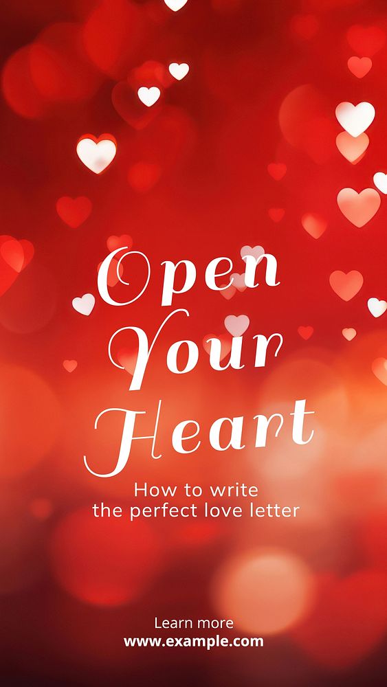 Love letter Facebook story template