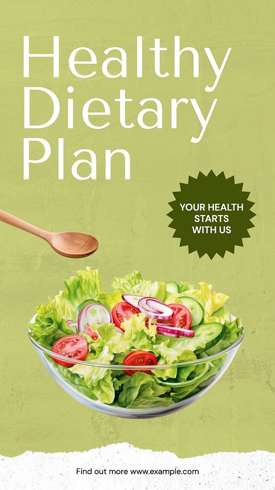 Health dietary plan  Instagram story temple