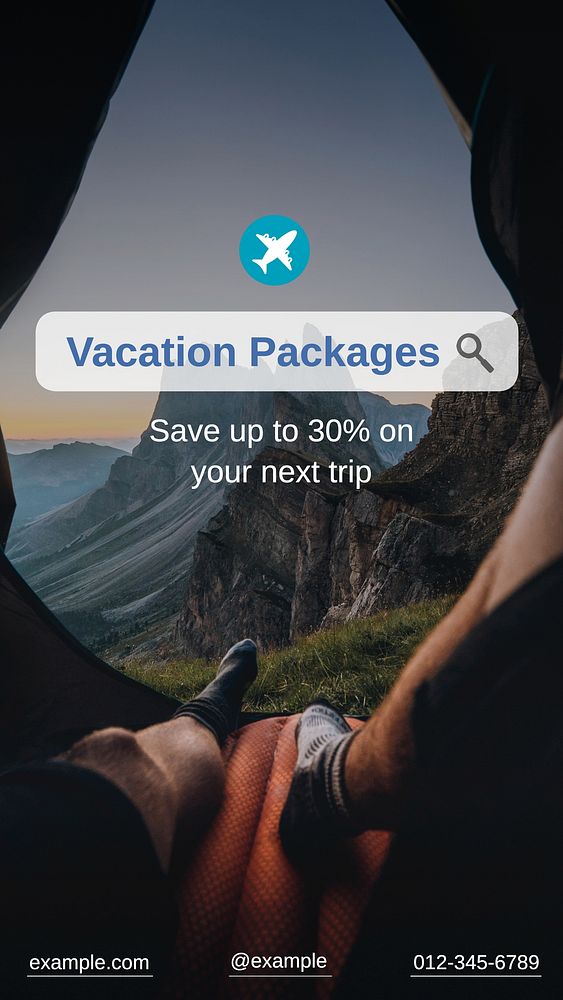 Vacation packages  Instagram post template