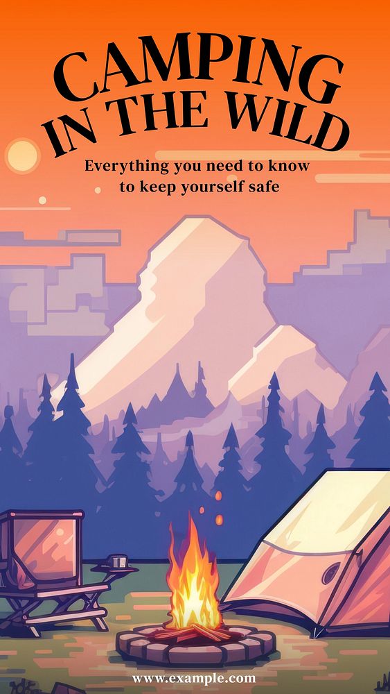Camping Facebook story template