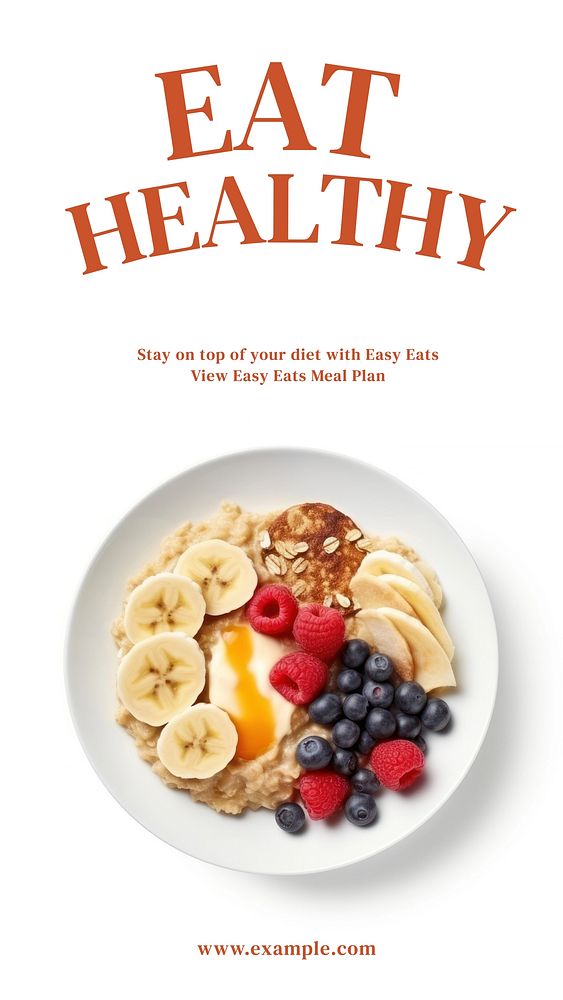 Healthy eating Instagram story template