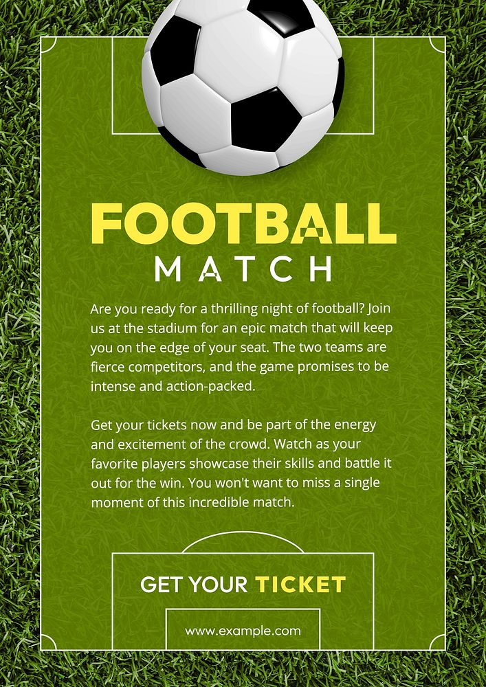 Football match   poster template