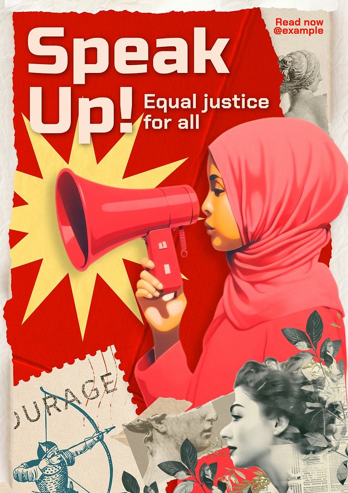 Speak up! poster template
