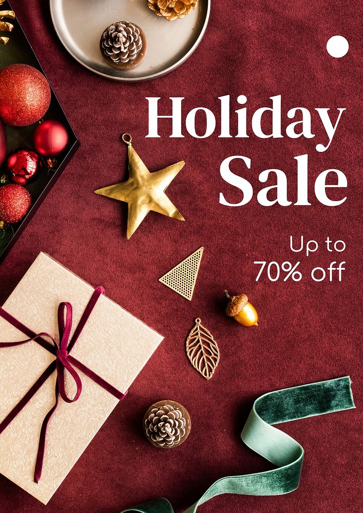 Holiday sale poster template