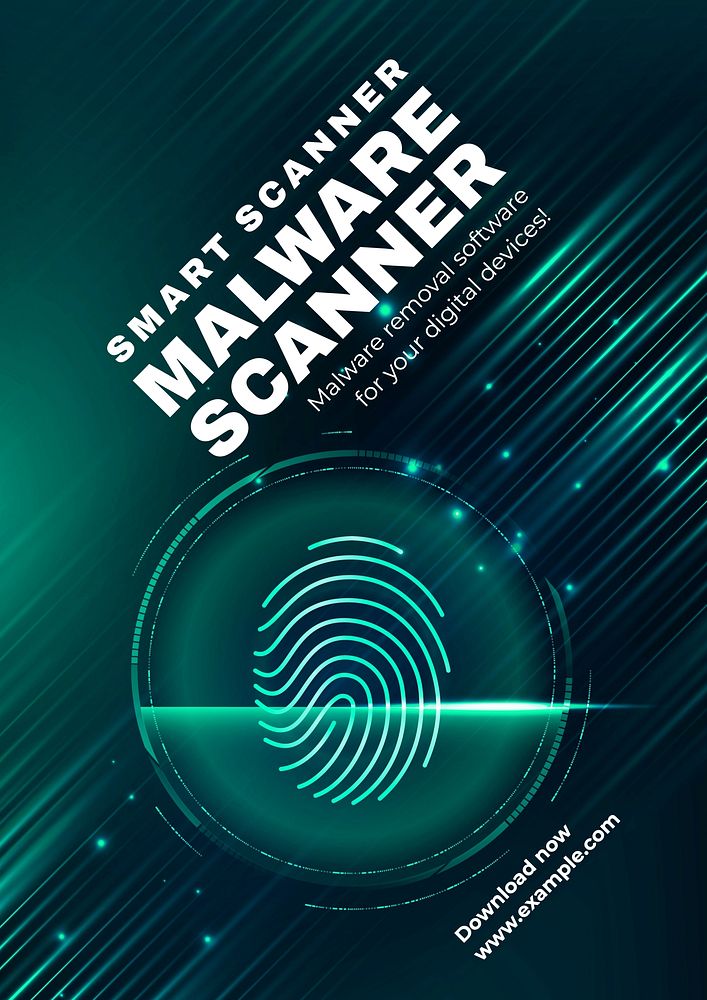 Malware scanner poster template
