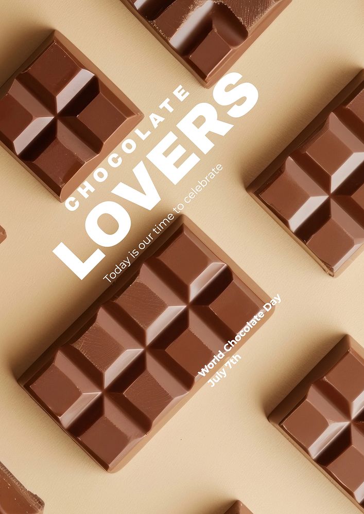 Chocolate lovers poster template