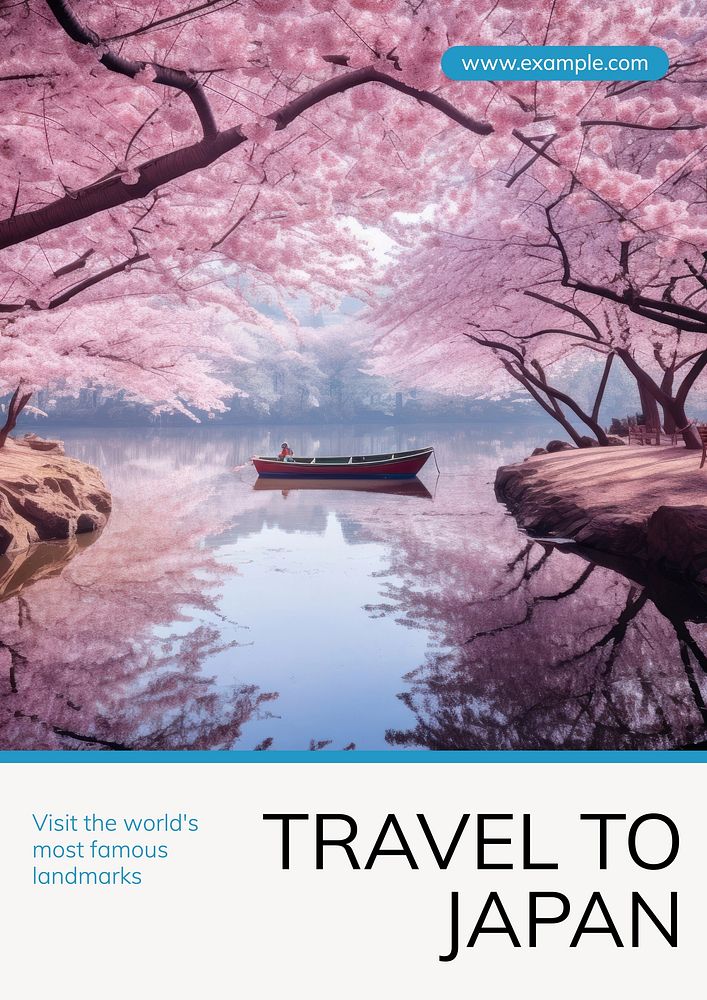Travel to Japan poster template