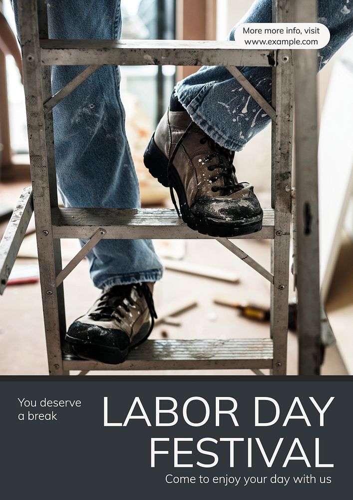 Labor day poster template