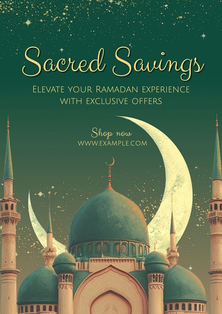 Ramadan sale poster template