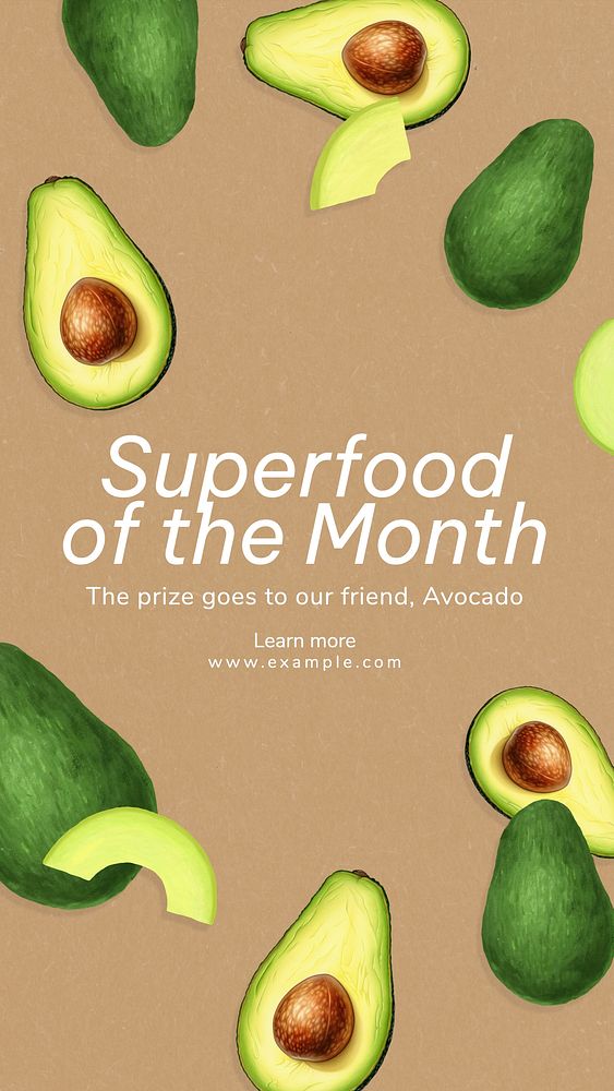 Superfood Facebook story template