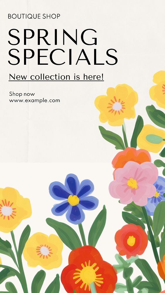 Spring specials Instagram story template