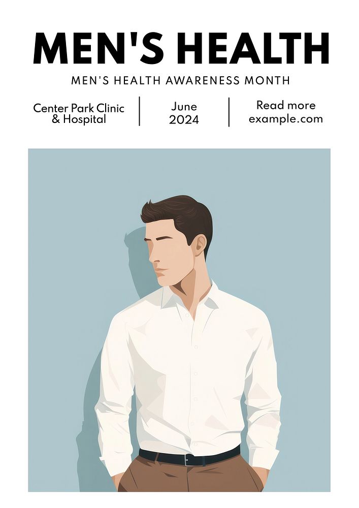 Men's health poster template, editable | Free Photo - rawpixel