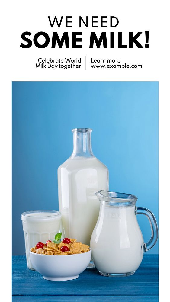World milk day Instagram story template
