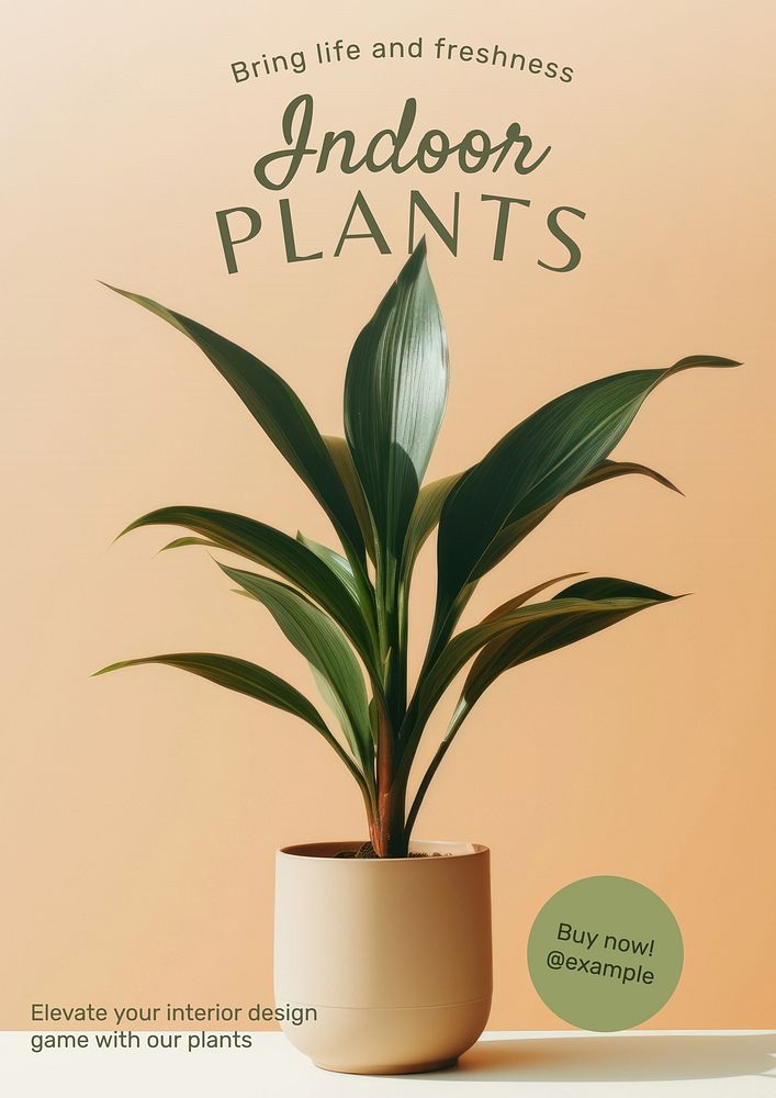 Plants poster template