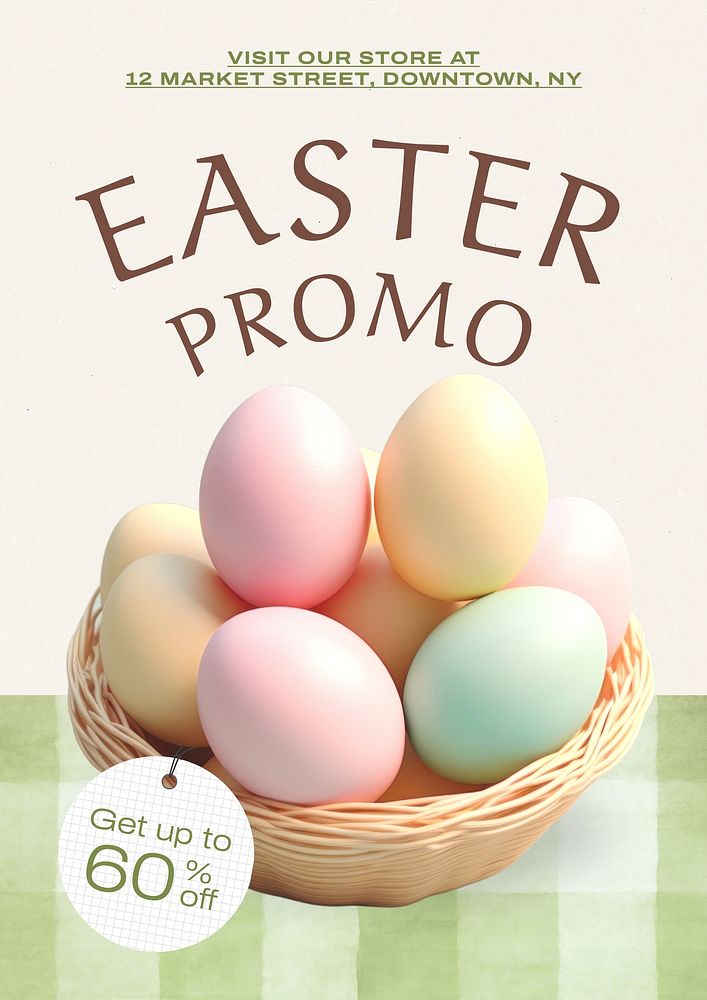 Easter promotion poster template