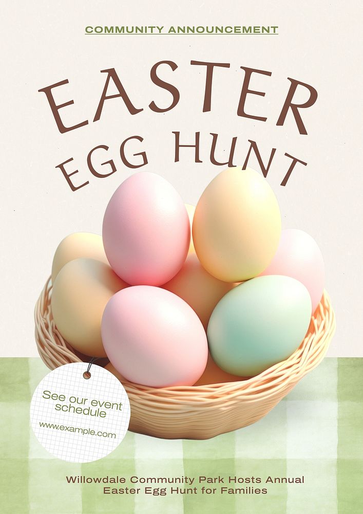 Easter egg poster template