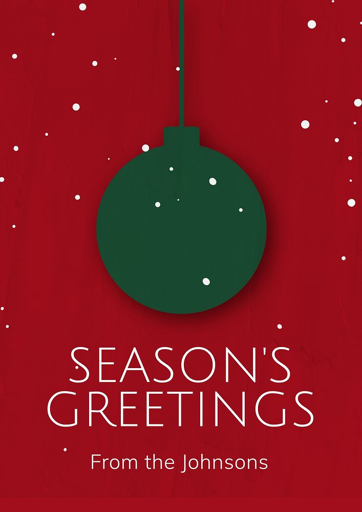Season's Greetings card template