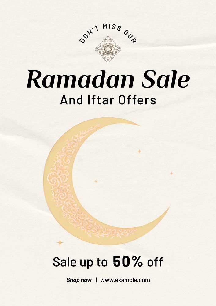 Ramadan & iftar sale poster template