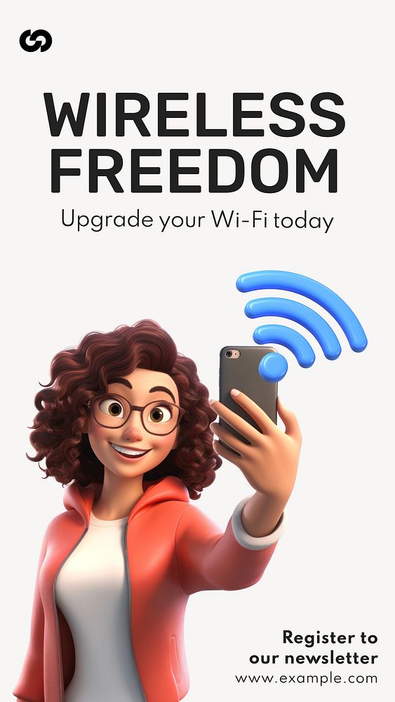 Wireless freedom Facebook story template