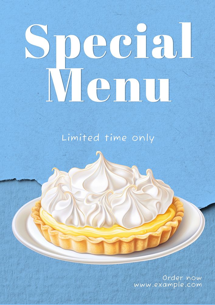 Special menu poster template