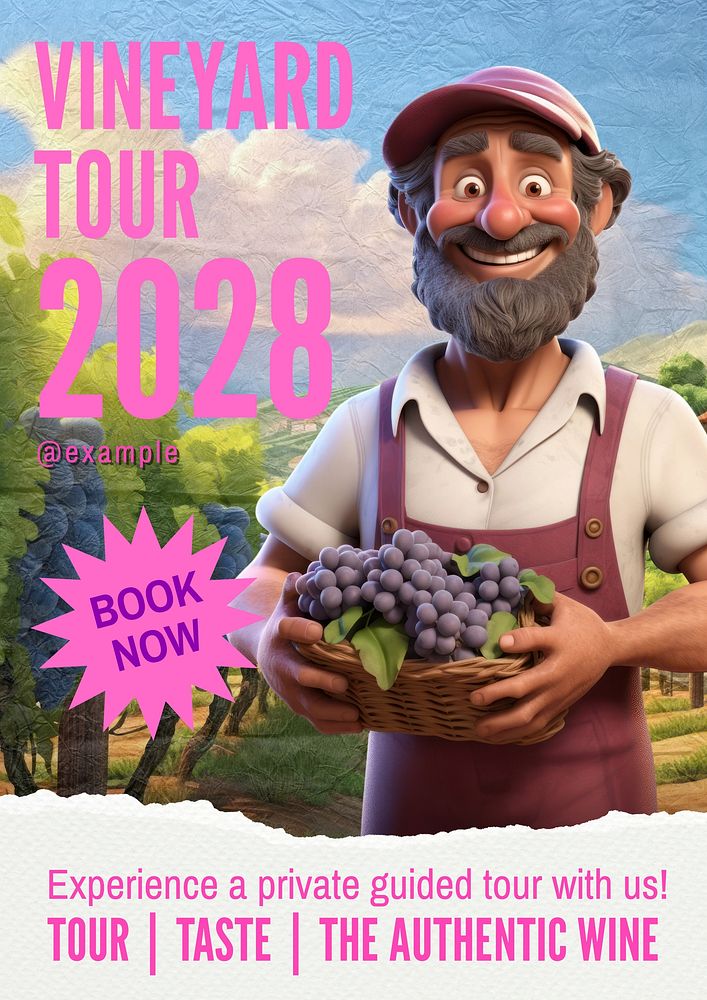 Vineyard tour   poster template