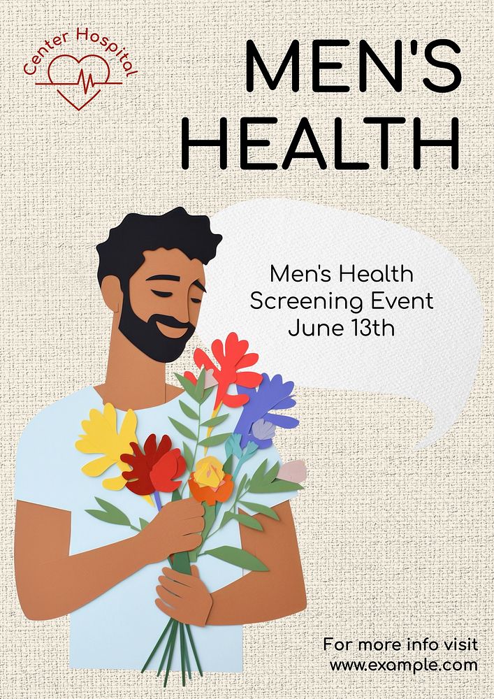 Men's health   poster template