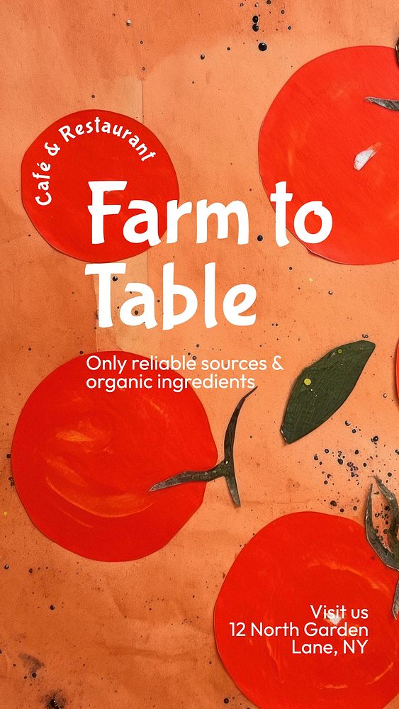 Organic food restaurant Instagram story template