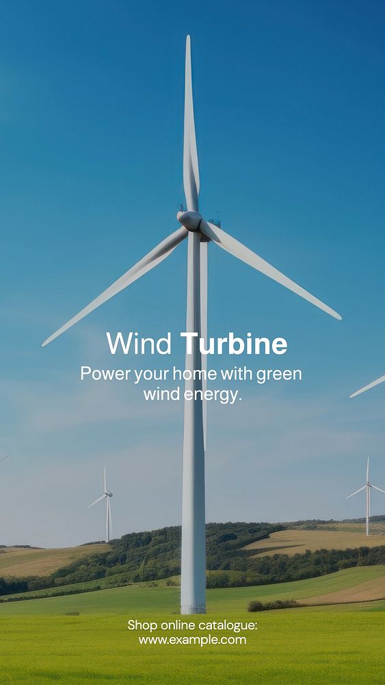 Wind turbine Facebook story template