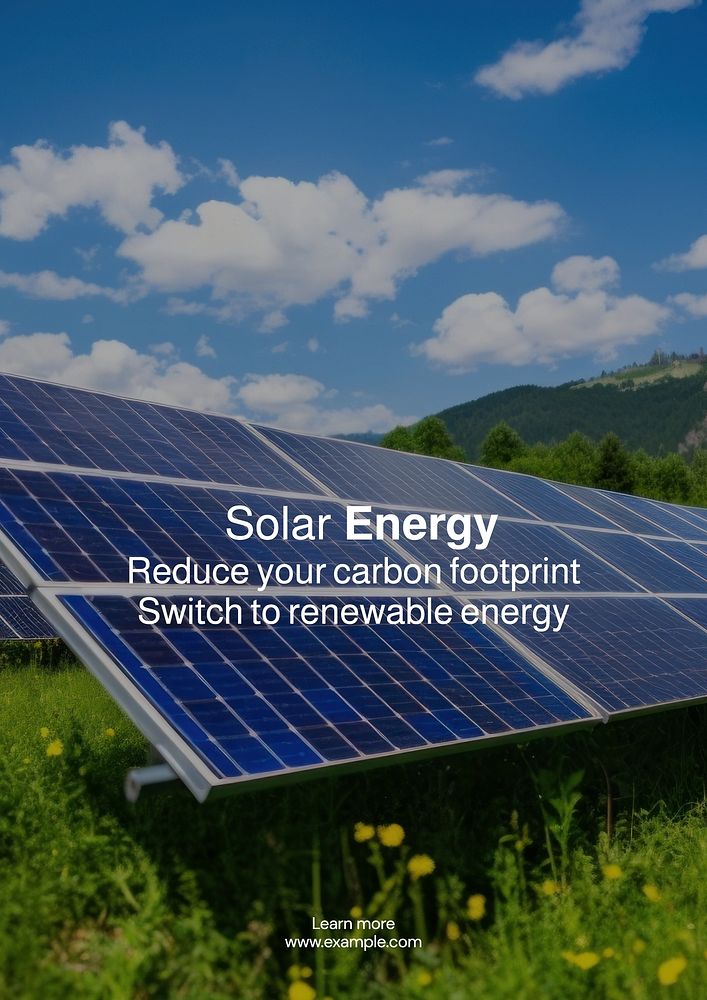 Solar energy poster template