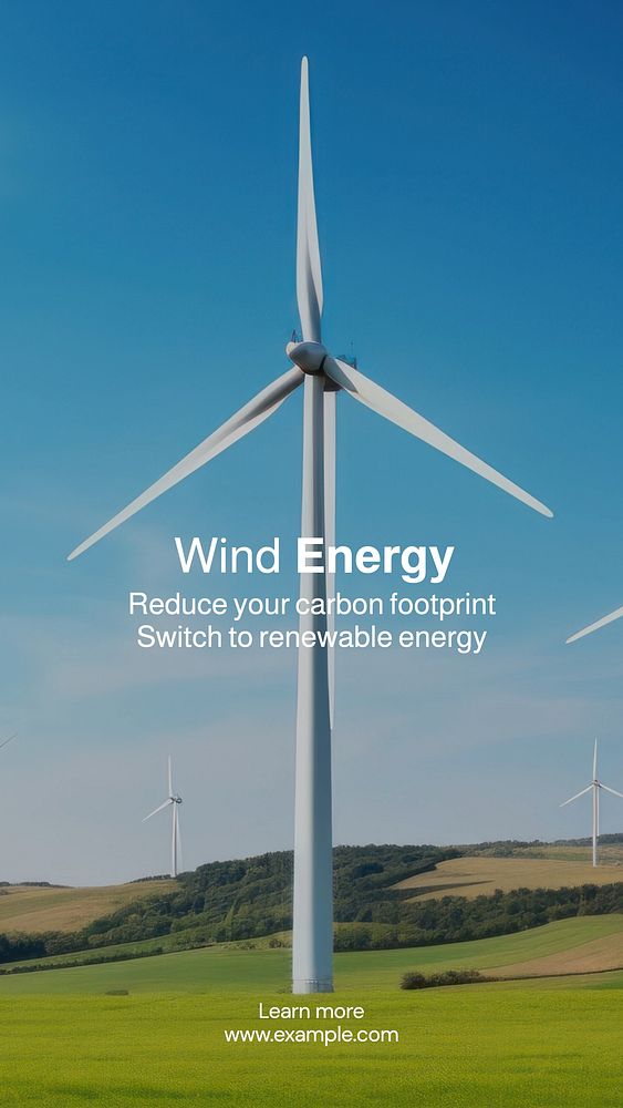 Wind energy Facebook story template