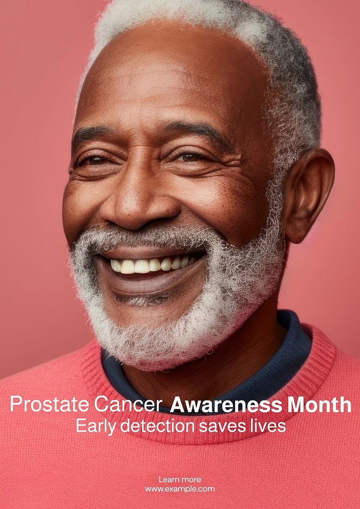 Prostate cancer poster template and design