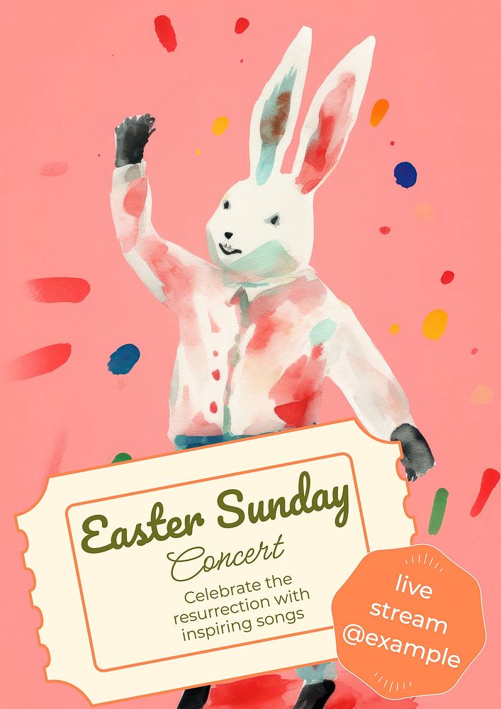 Easter Sunday concert poster template