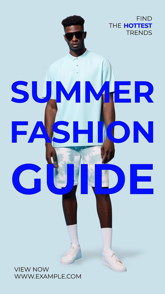 Summer fashion guide Facebook story template