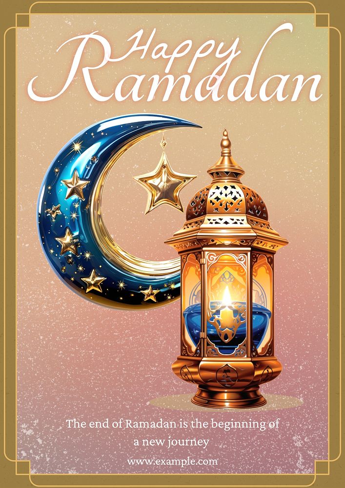 Happy Ramadan poster template
