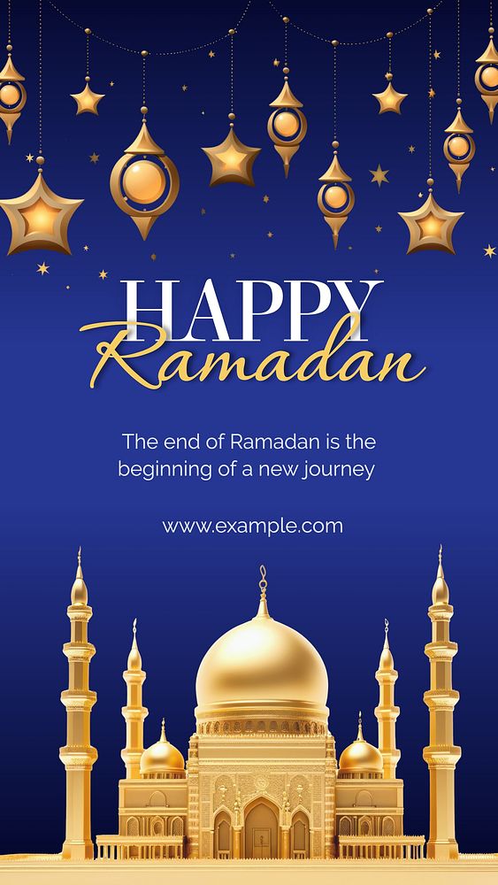 Happy Ramadan  Instagram post template