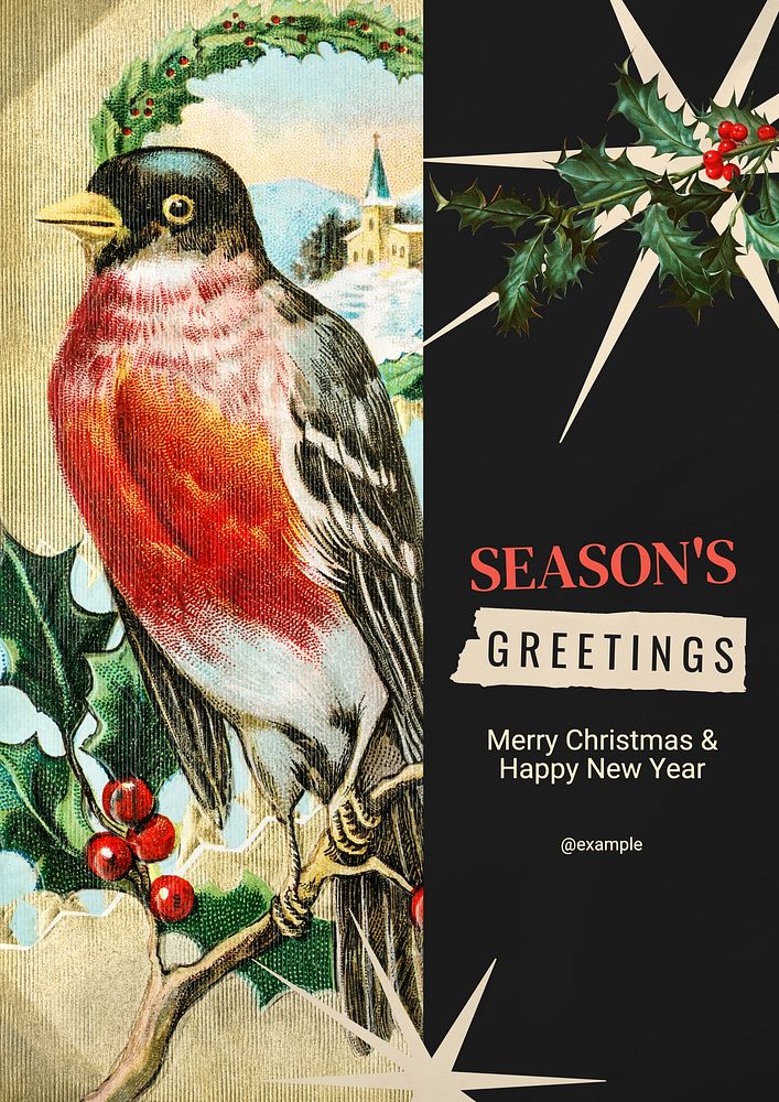 Season's greetings card template