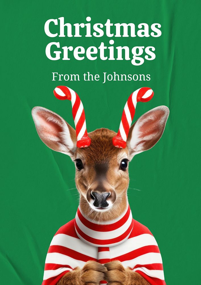 Christmas greetings card template
