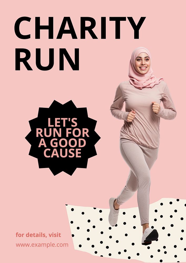 Charity run poster template