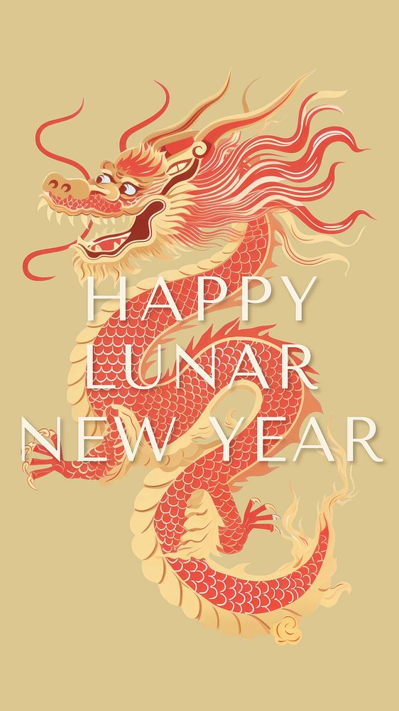 Happy Lunar New Year Instagram story template